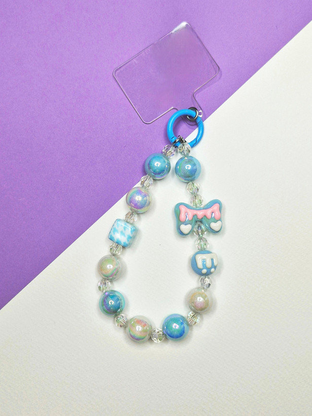 آویز موبایل آبنباتی آبی