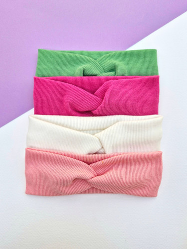 هدبند گره ای پیچی رنگی