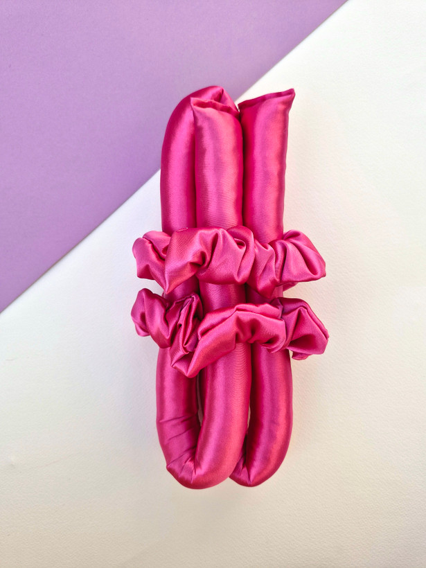 کرلی روبان صورتی