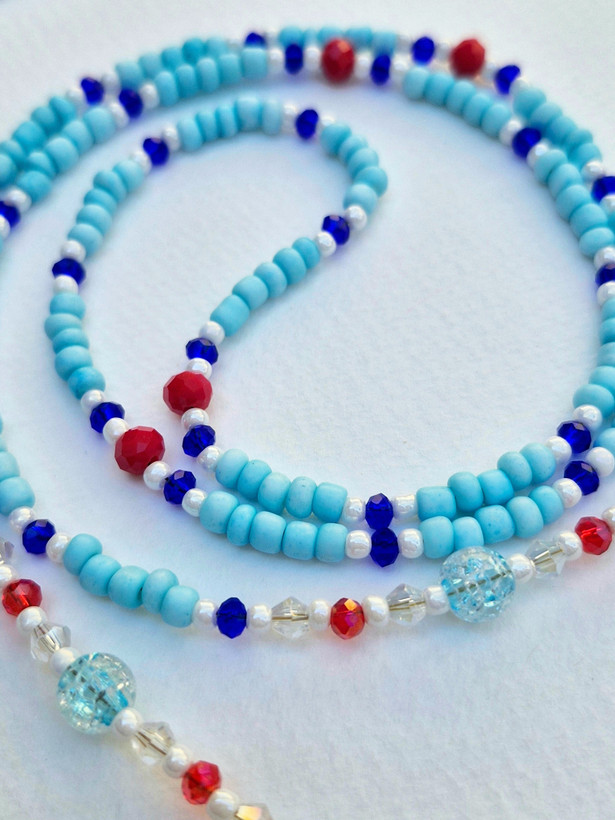 بند عینک دستساز آبی