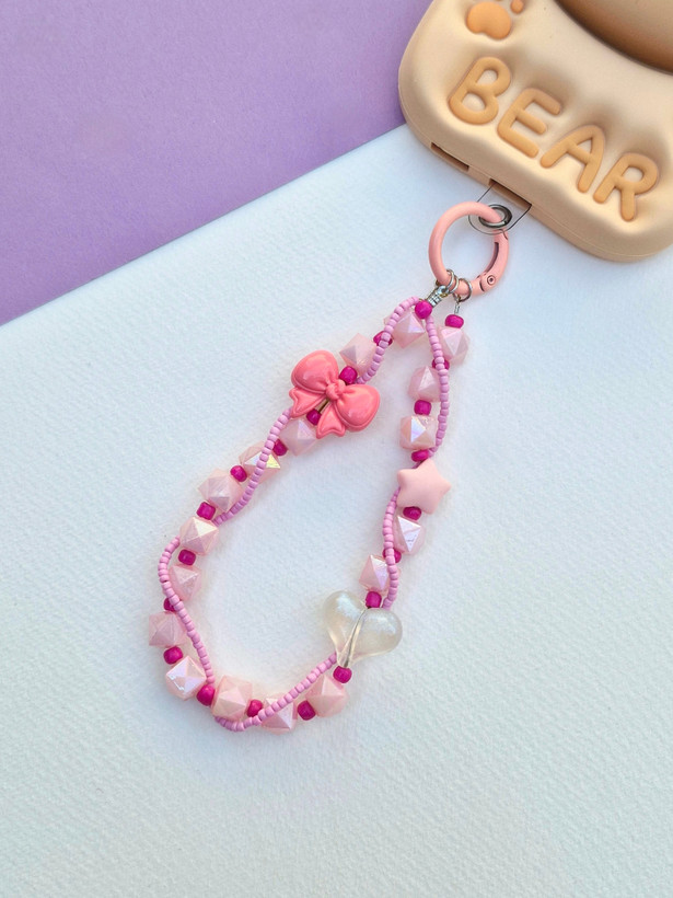 فونچارم صورتی پاپیونی