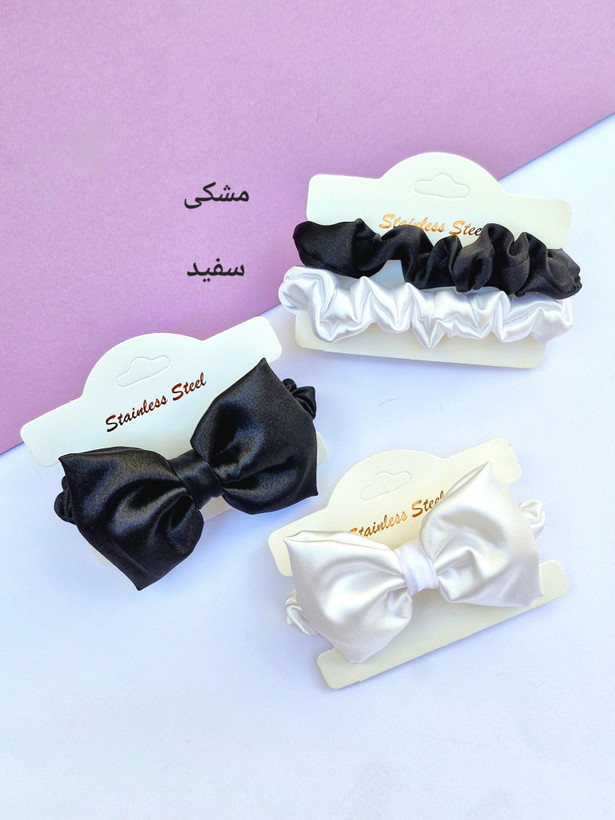 اسکرانچی سفید مشکی