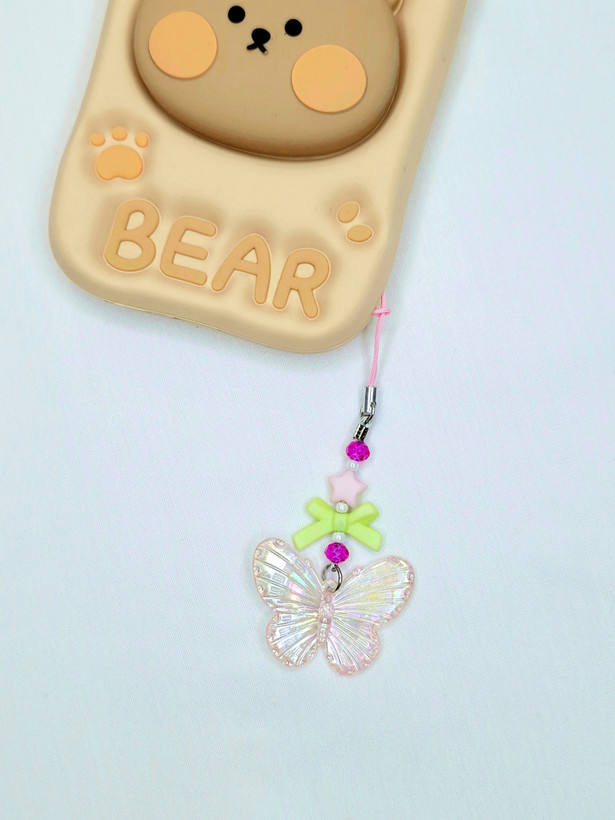 چارم بگ فانتزی پروانه صورتی