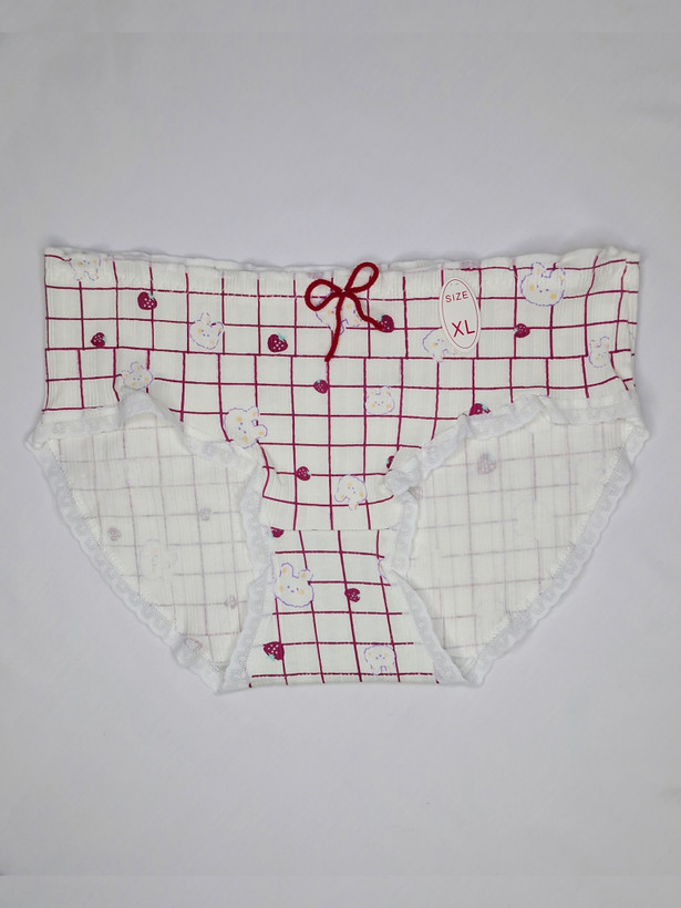 شورت فانتزی سفید قرمز