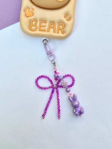 آویز موبایل و کیف بنفش